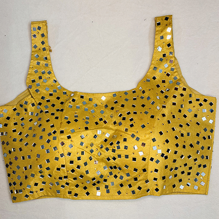 Golden Mirror Work Blouse
